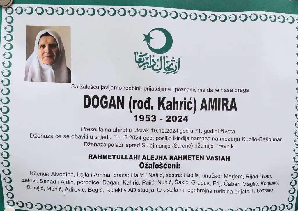 Preminula je Dogan Amira