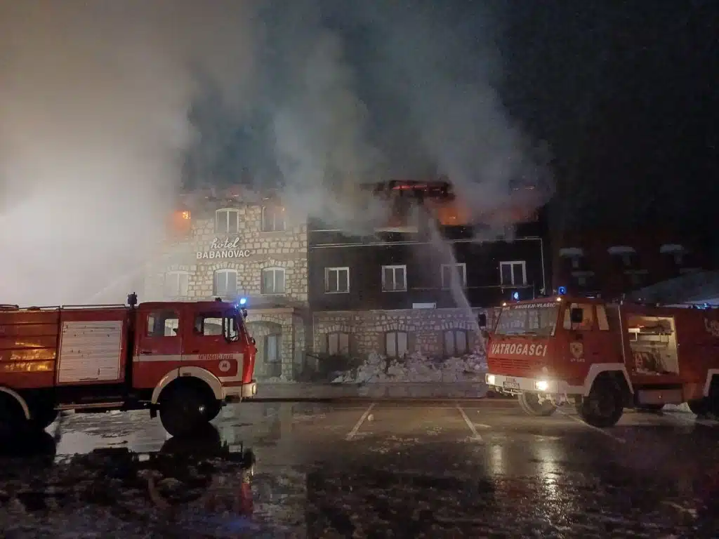 Završen uviđaj nakon požara u hotelu na Vlašiću, uskoro izvještaj sudskog vještaka