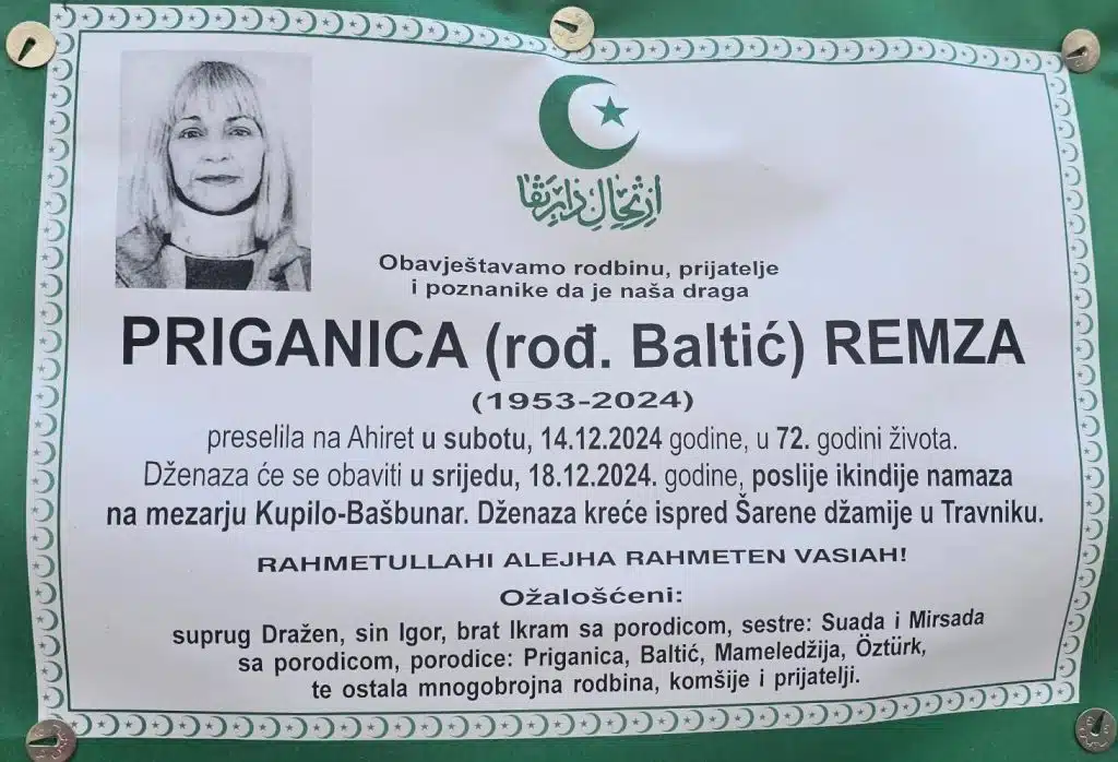 Preminula je Priganica Remza