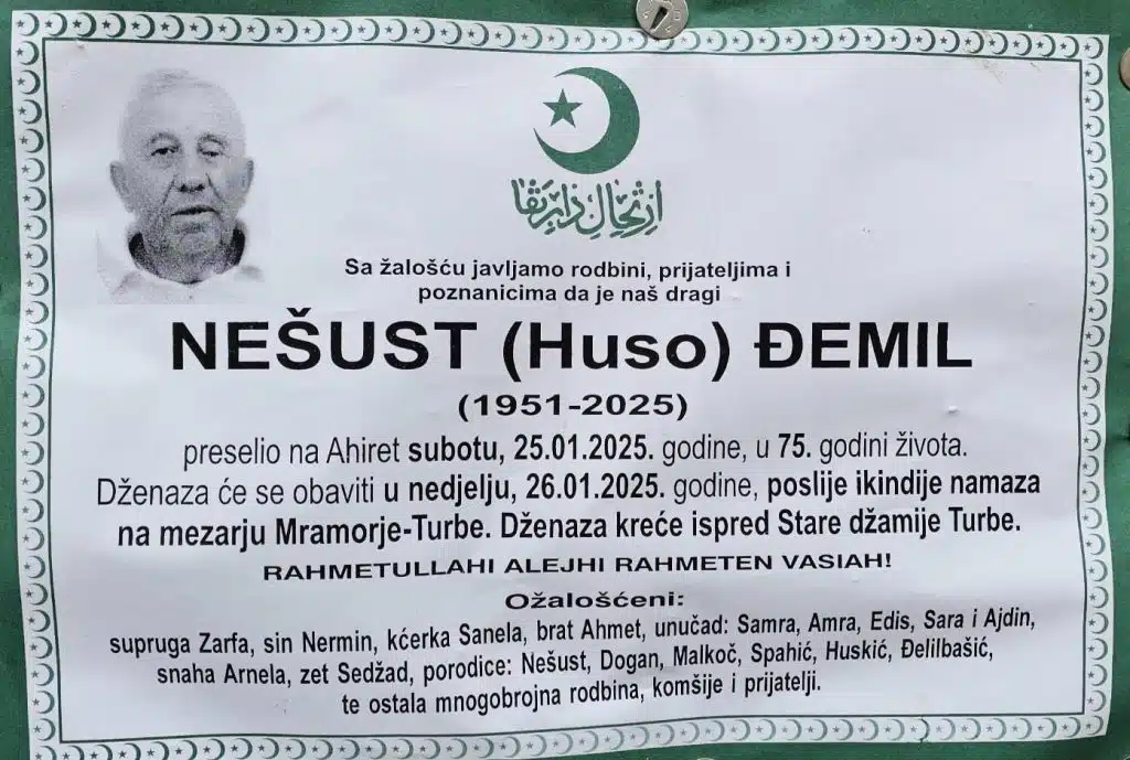 Preminuo je Nešust Đemil