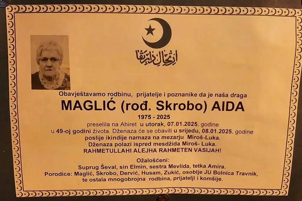 Preminula je Maglić Aida