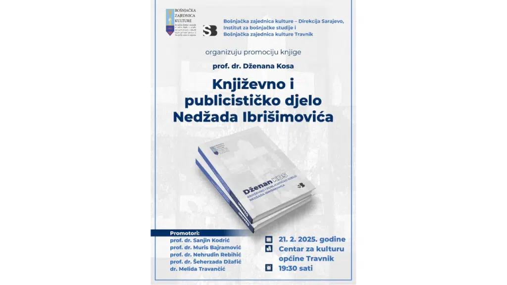 Uskoro promocija knjige “Književno i publicističko djelo Nedžada Ibrišimovića”