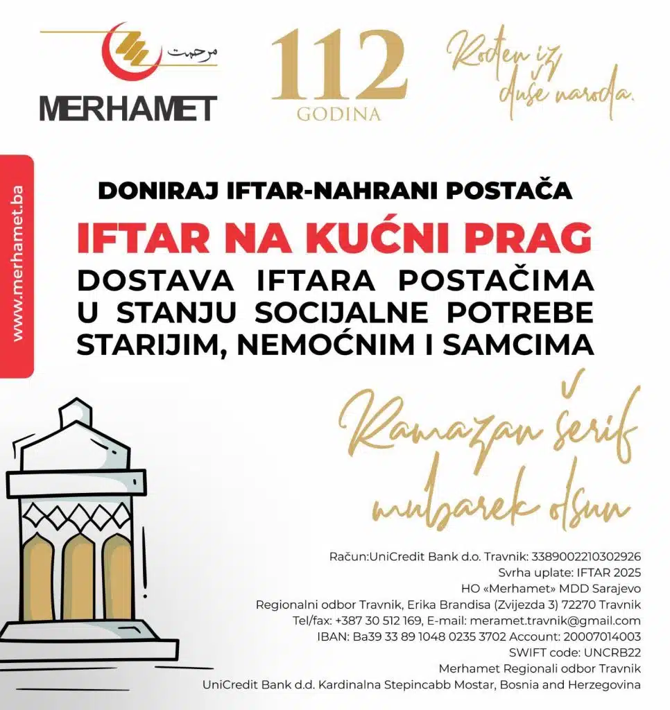 Pomozimo zajedno! Merhamet Travnik pomaže najugroženijima tokom Ramazana