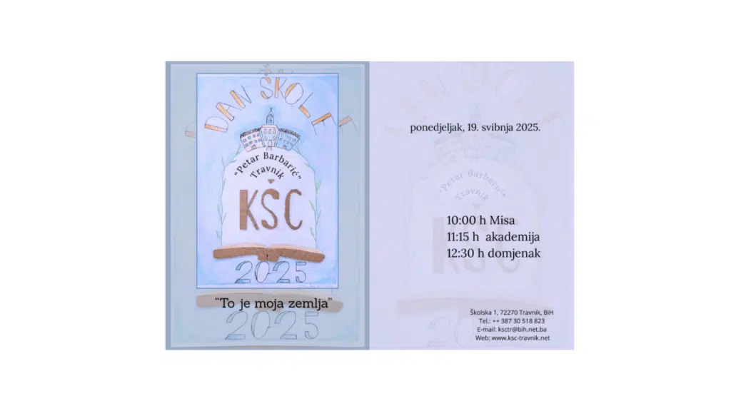 KŠC „Petar Barbarić“ Travnik obilježava Dan škole, pripremljen prigodan program