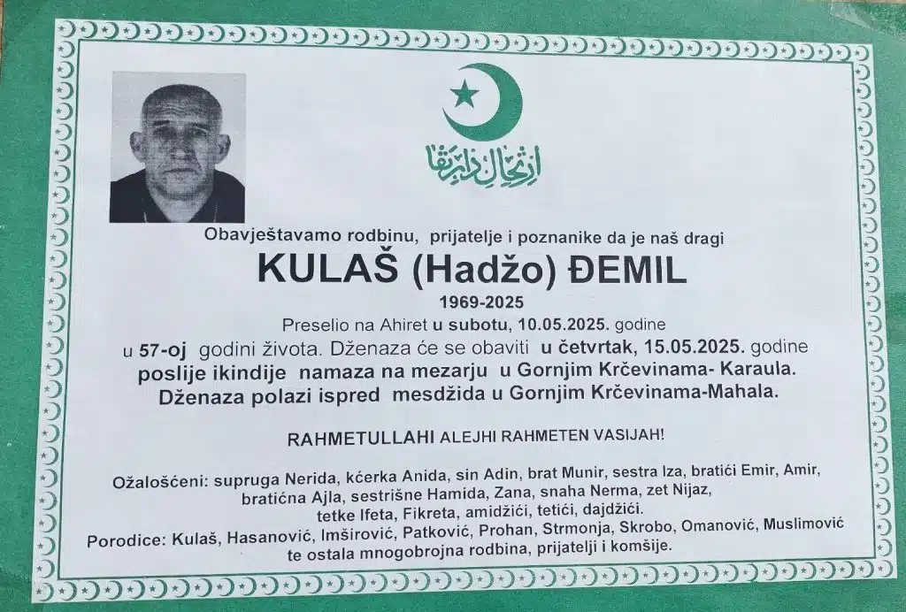 Preminuo je Kulaš Đemil