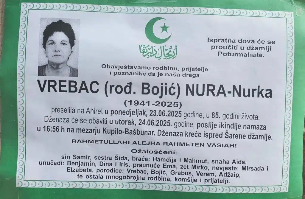 Preminula je Vrebac Nura-Nurka