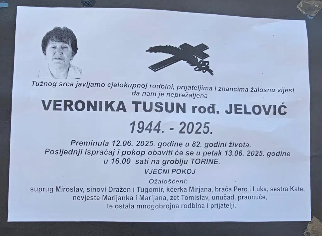 VERONIKA TUSUN rođ. JELOVIĆ