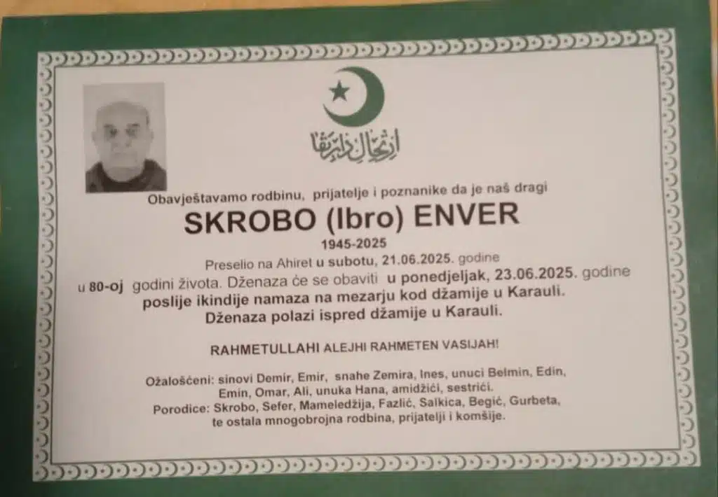 Preminuo je Skrobo Enver