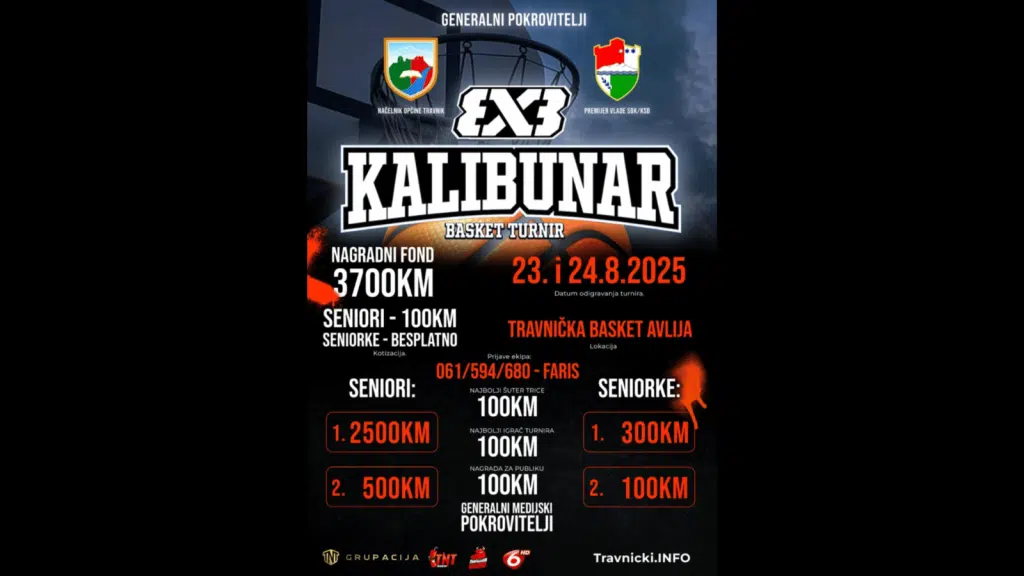 Počinje 3X3 Kalibunar Basket turnir u Travniku