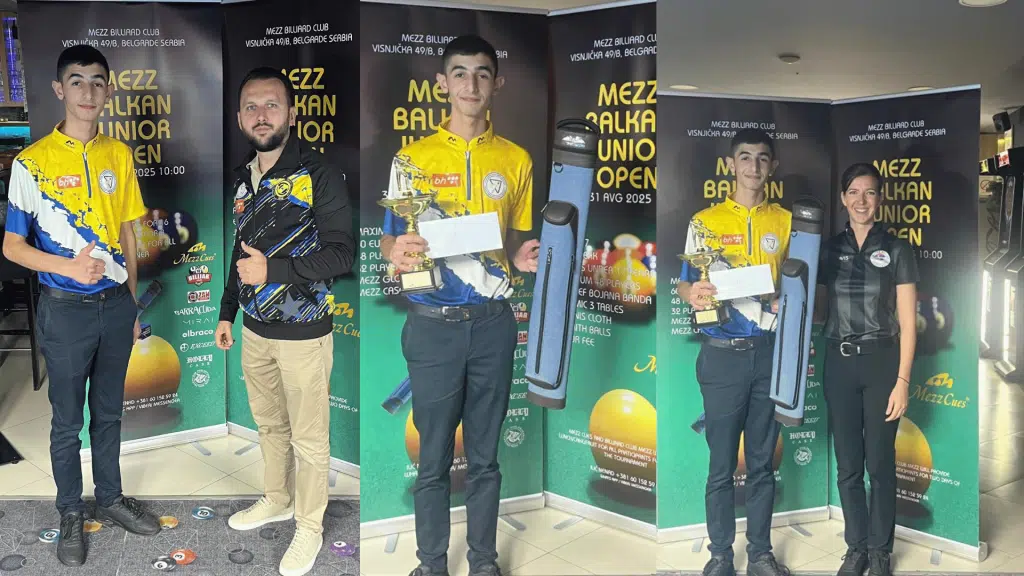 Emir Pandžić iz Bilijar Kluba Devetka Travnik prvak Balkana na Balkan Junior Open