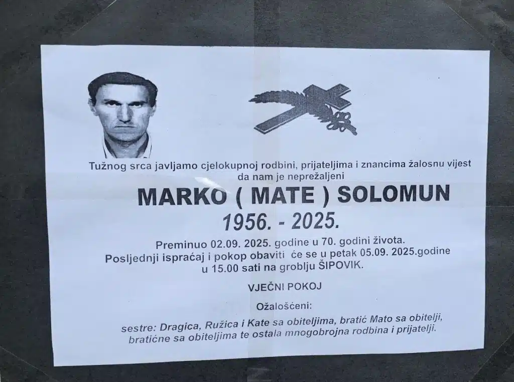 Preminuo je Marko Solomun
