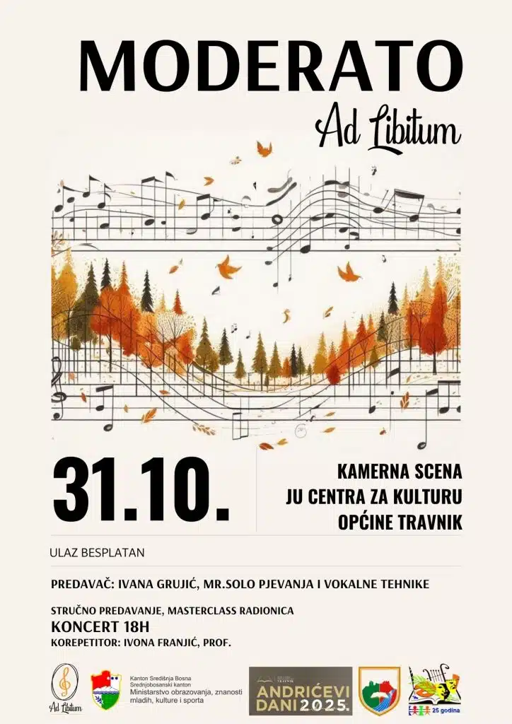 Travnik domaćin masterclass radionice i koncerta “Moderato”