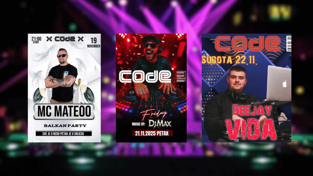 Club Code Novi Travnik donosi novu sedmicu vrhunskih noćnih provoda