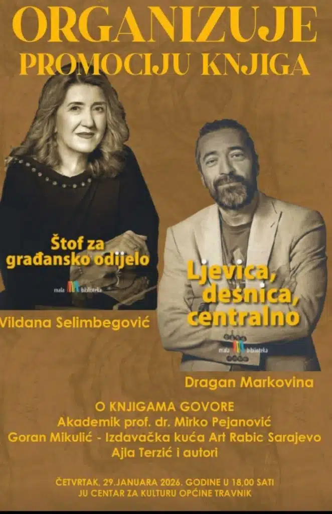 U Travniku promocija knjiga „Štof za građansko odijelo“ i „Ljevica, desnica, centralno“