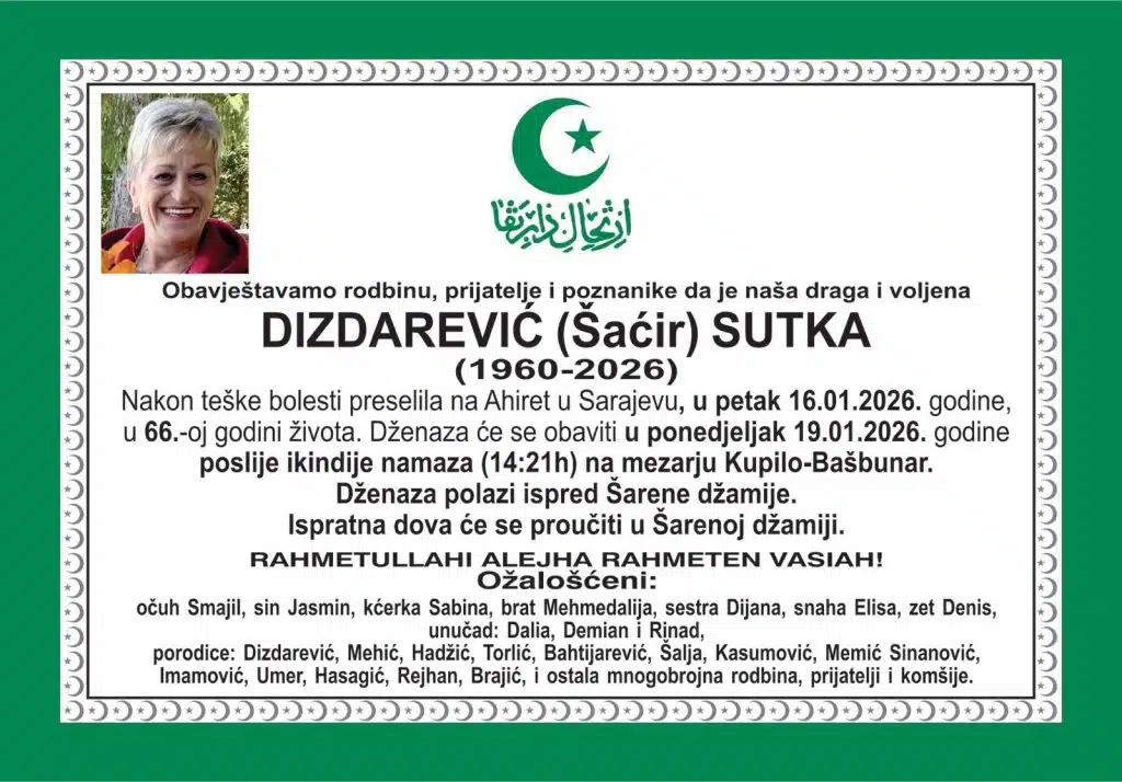 DIZDAREVIĆ (Šaćir) SUTKA