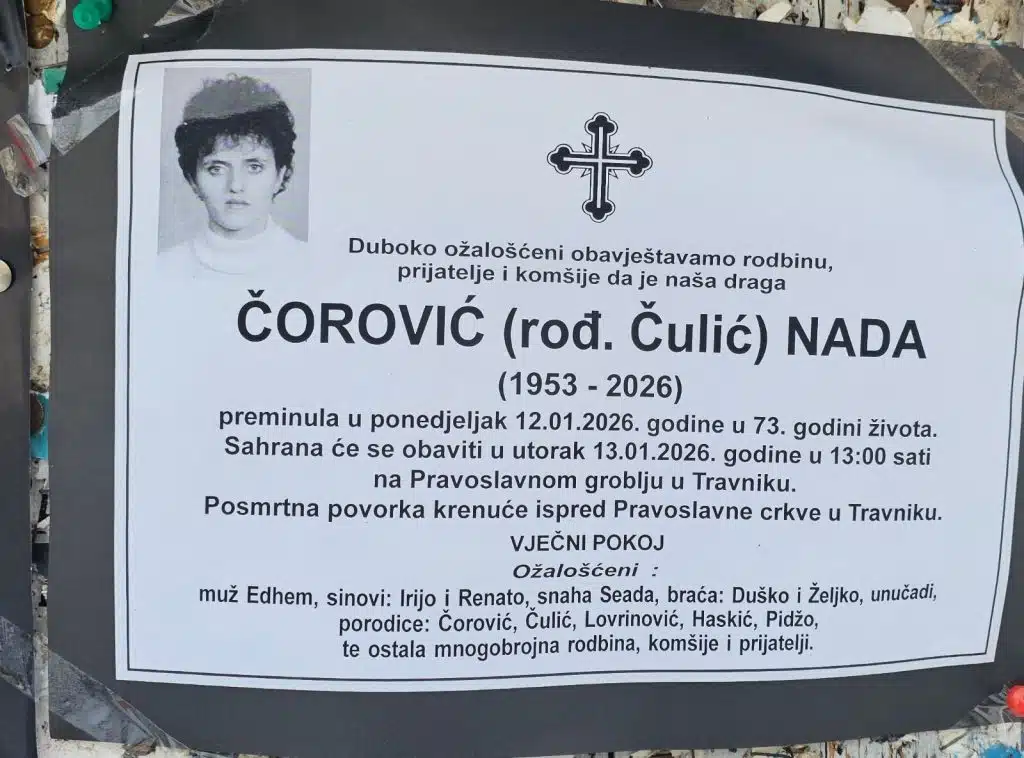 Preminula je Nada Čorović