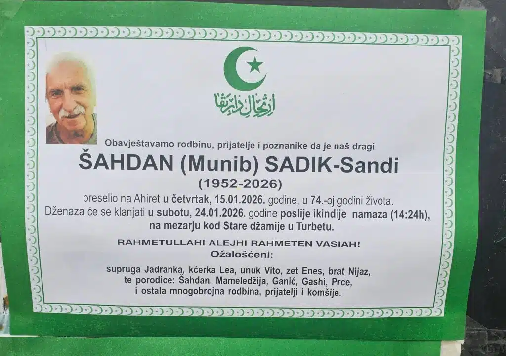 Preminuo je Sadik Šahdan Sandi