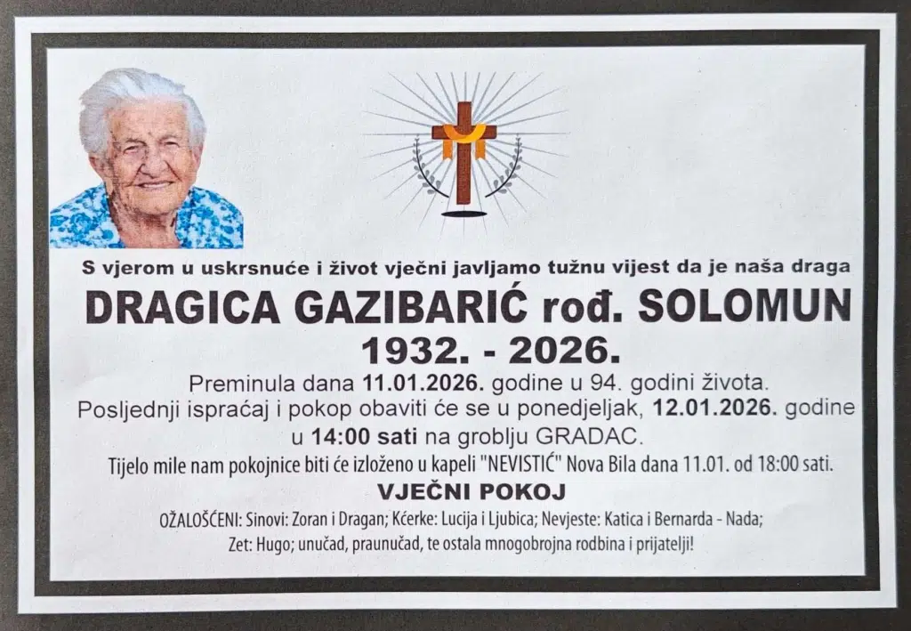 DRAGICA GAZIBARIĆ rođ. SOLOMUN