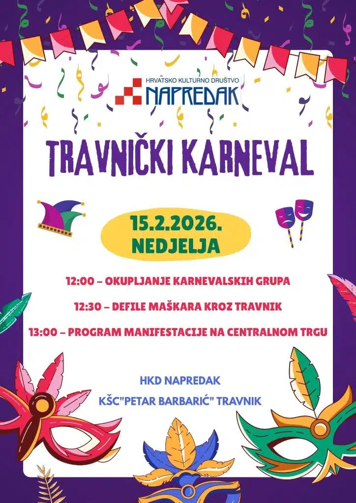 Travnički karneval: Šarena povorka i bogat program na Centralnom trgu
