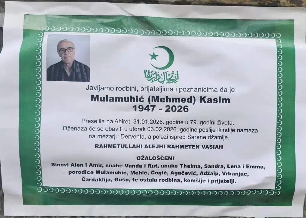 Preminuo je Kasim Mulamuhić