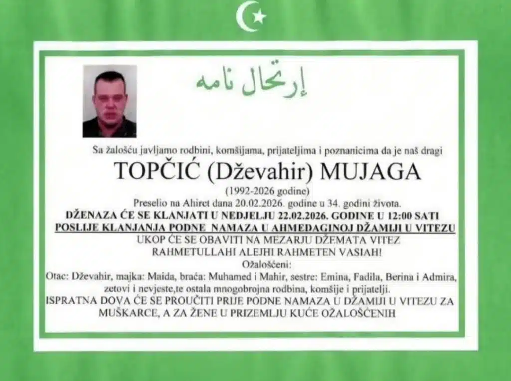 Preminuo je Mujaga Topčić