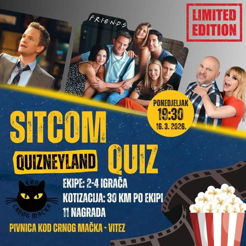 Sitcom quiz night u Pivnica “kod Crnog Mačka”