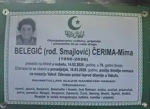 Preminula Čerima Belegić