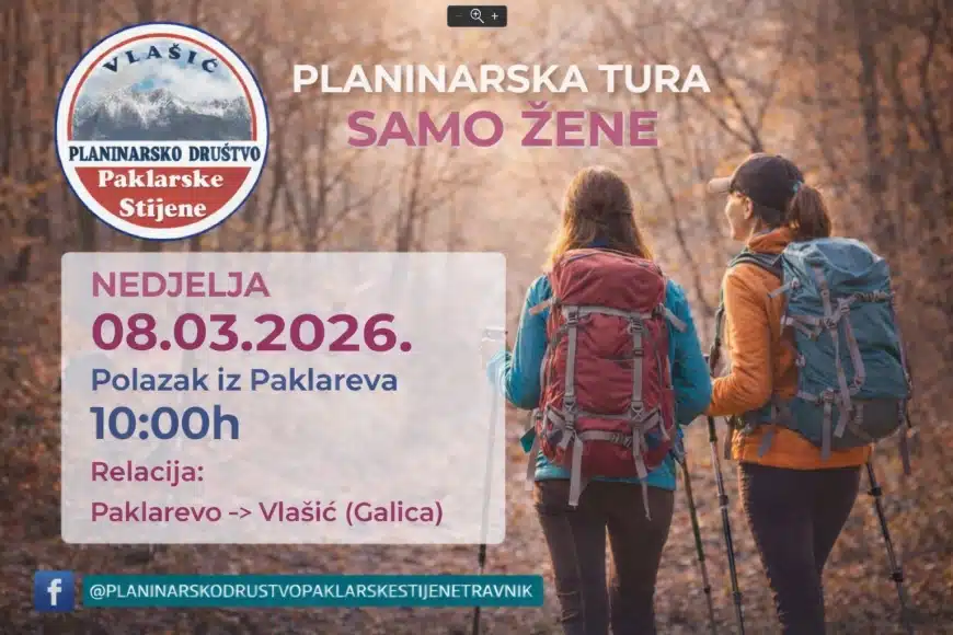 Planinarska tura „Samo žene“ na Vlašiću planirana za 8. mart