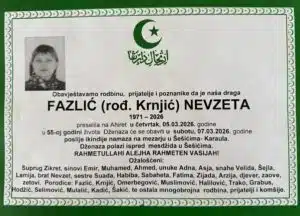 Preminula Nevzeta Fazlić