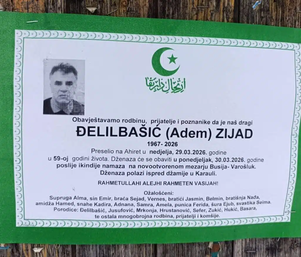 Preminuo je Zijad Đelilbašić