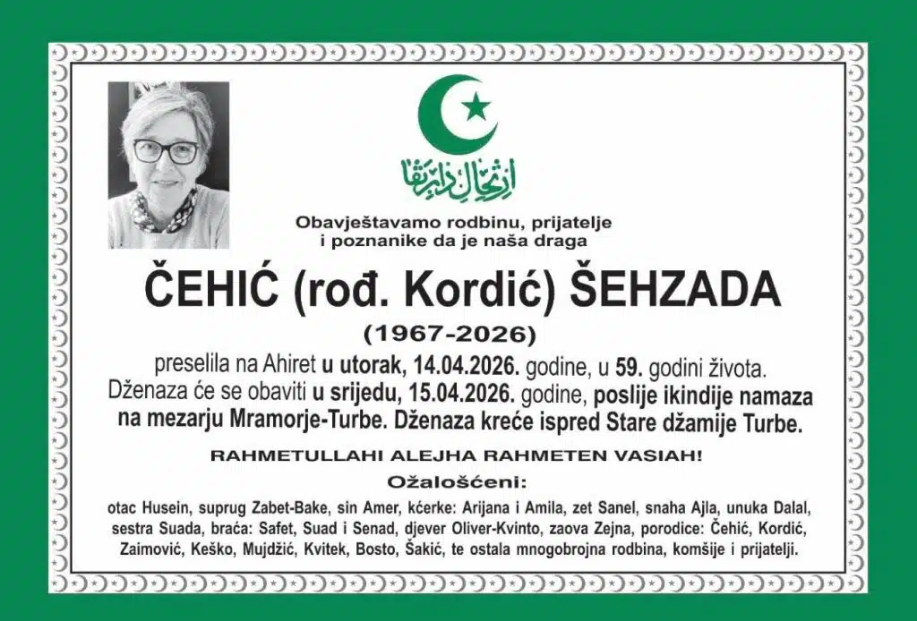 ČEHIĆ (rod. Kordić) ŠEHZADA
