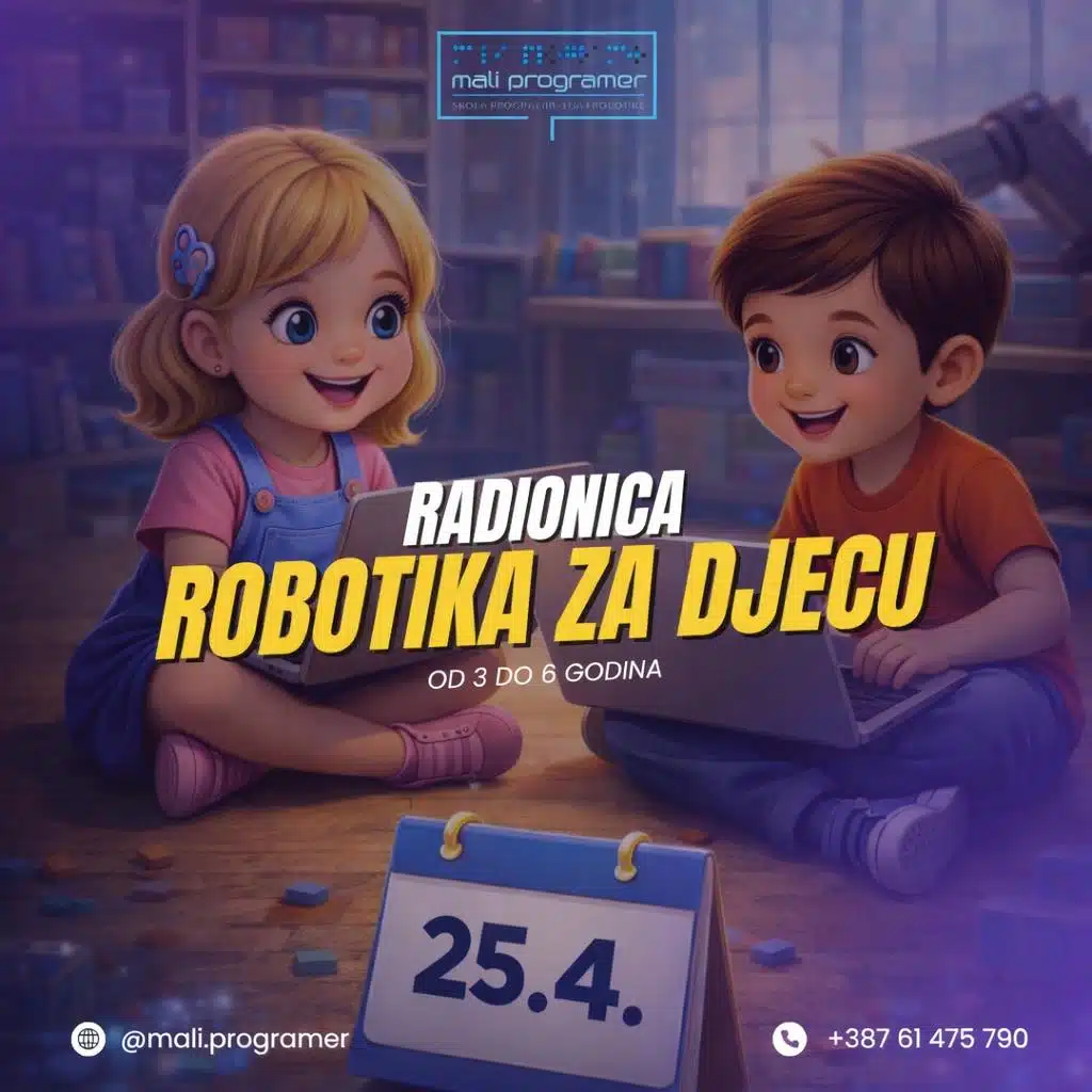U Travniku druga radionica robotike za najmlađe: Mali programer otvara vrata svijeta tehnologije