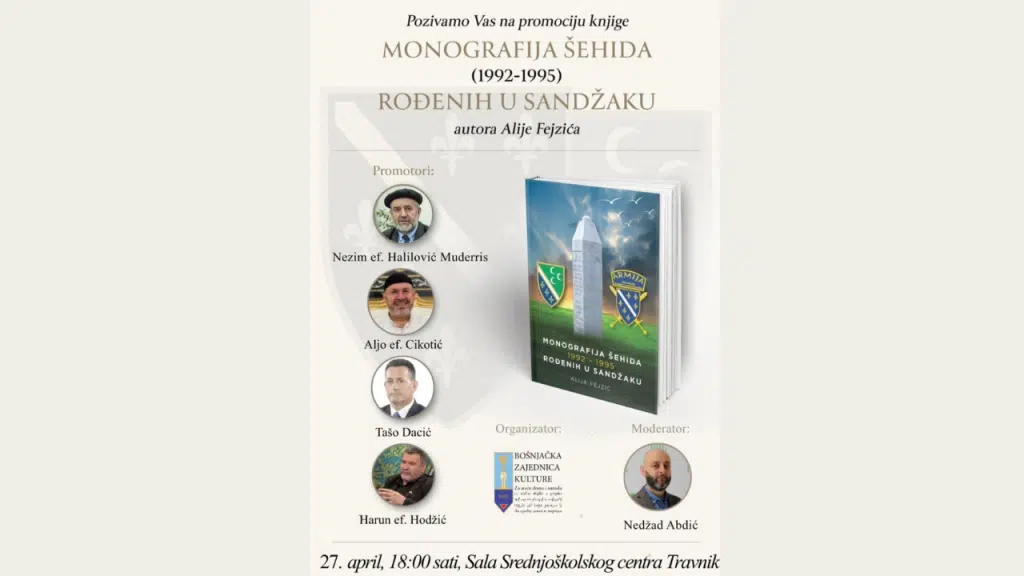 U Travniku promocija monografije „Šehidi Sandžaka“ autora Alije Fejzića