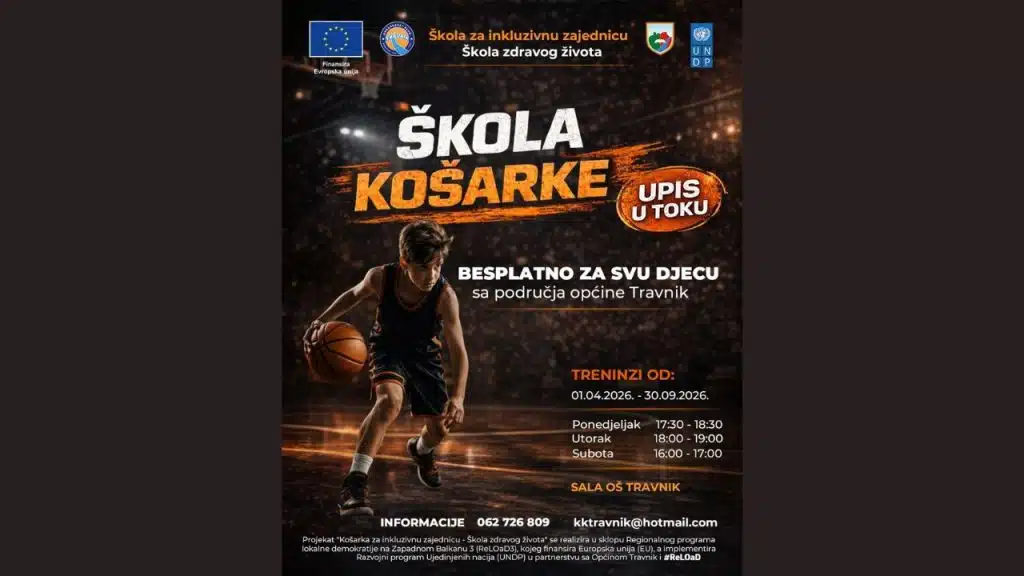 BESPLATNA škola košarke u Travniku: Upis za djecu u toku