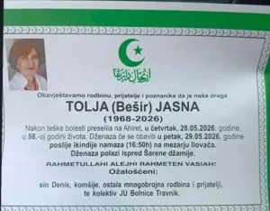 Preminula Jasna Tolja