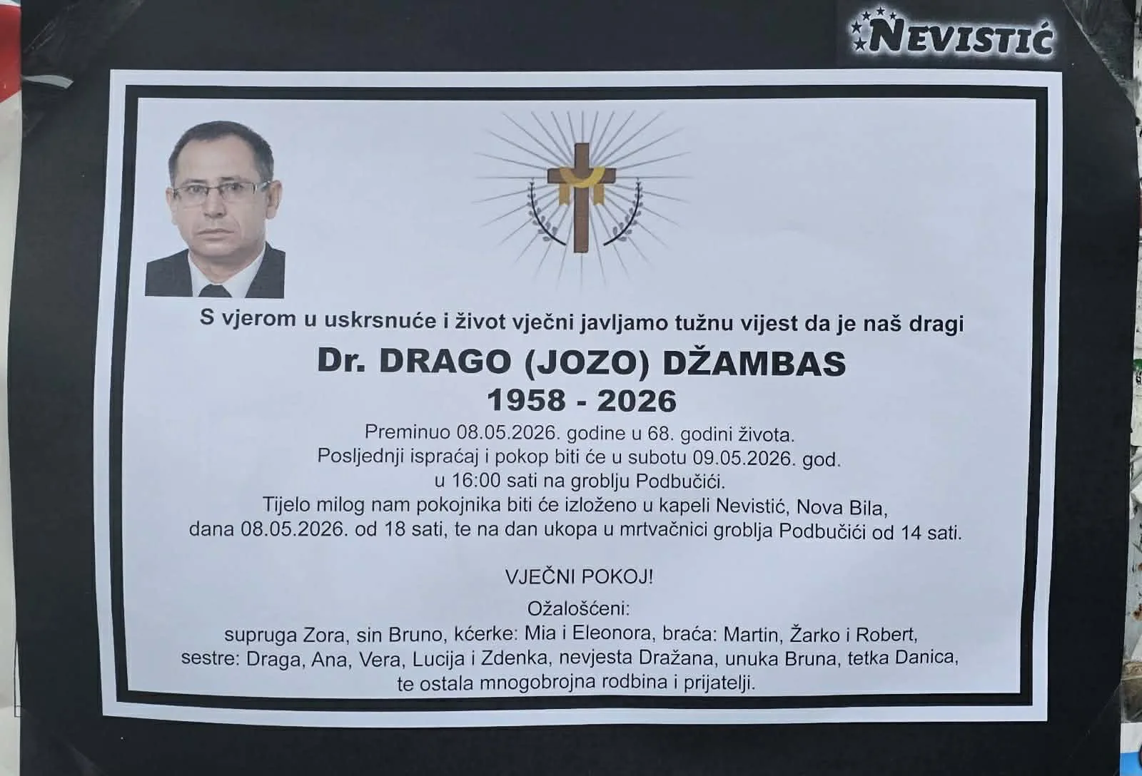 Preminuo je dr. Drago Džambas
