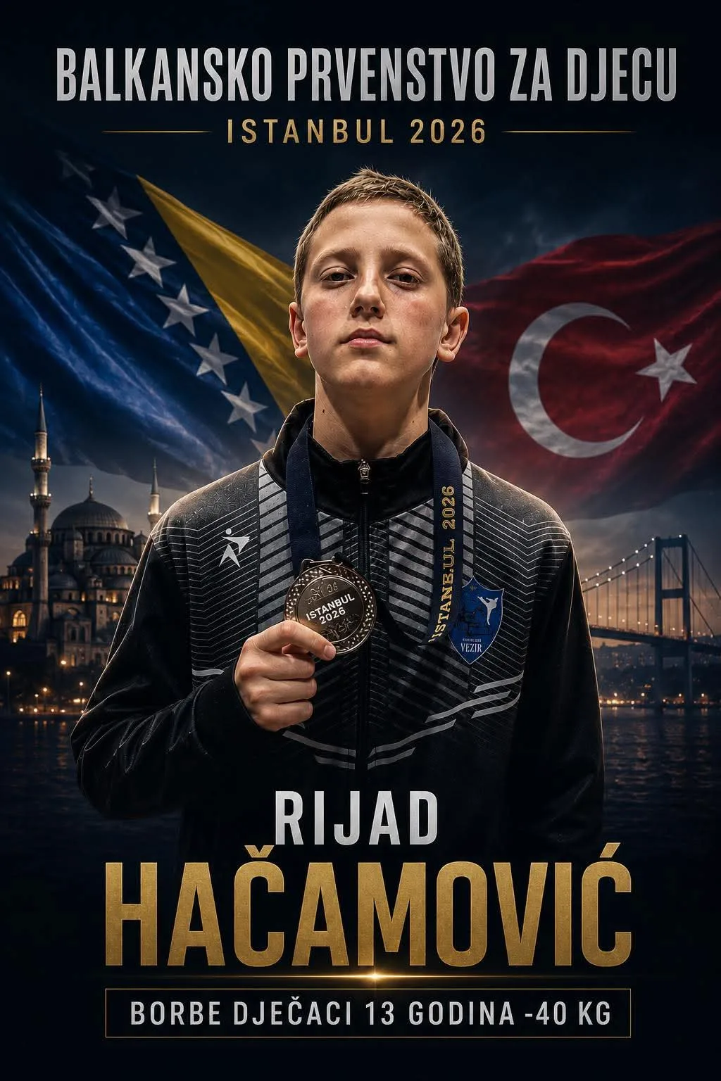 Rijad Hačamović predstavlja Karate Klub Vezir na Balkanskom prvenstvu u Istanbulu