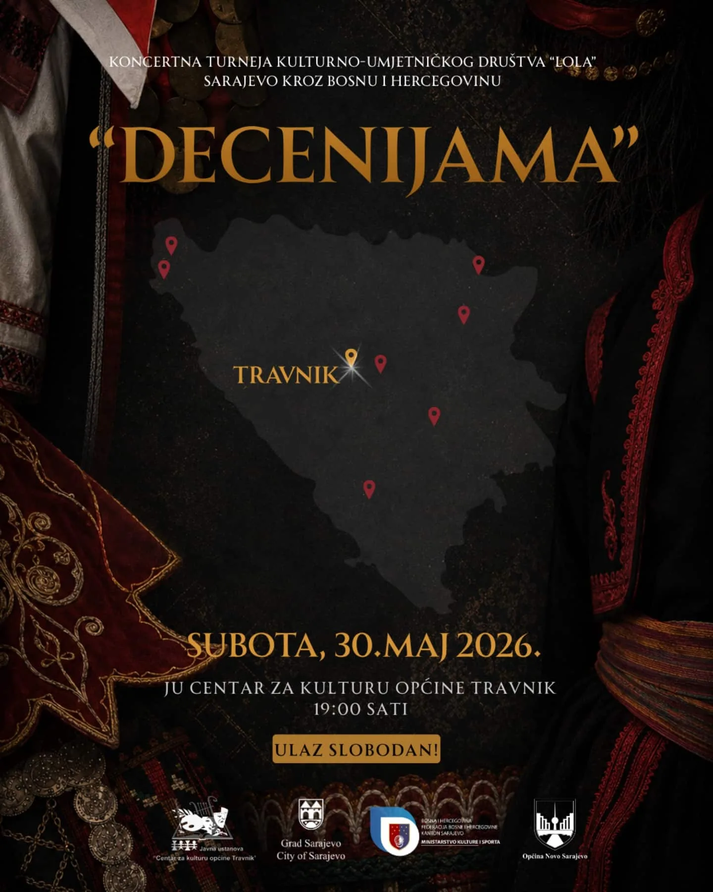 KUD „Lola“ započinje veliku bosanskohercegovačku turneju: Prvi cjelovečernji koncert u Travniku povodom 80 godina rada