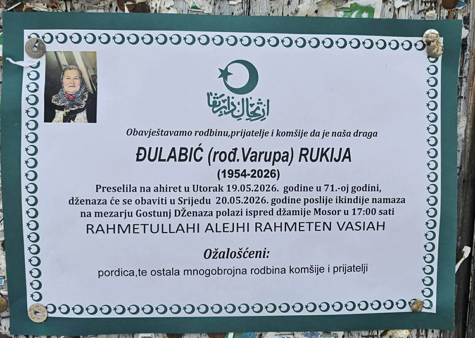 Preminula Rukija Đulabić