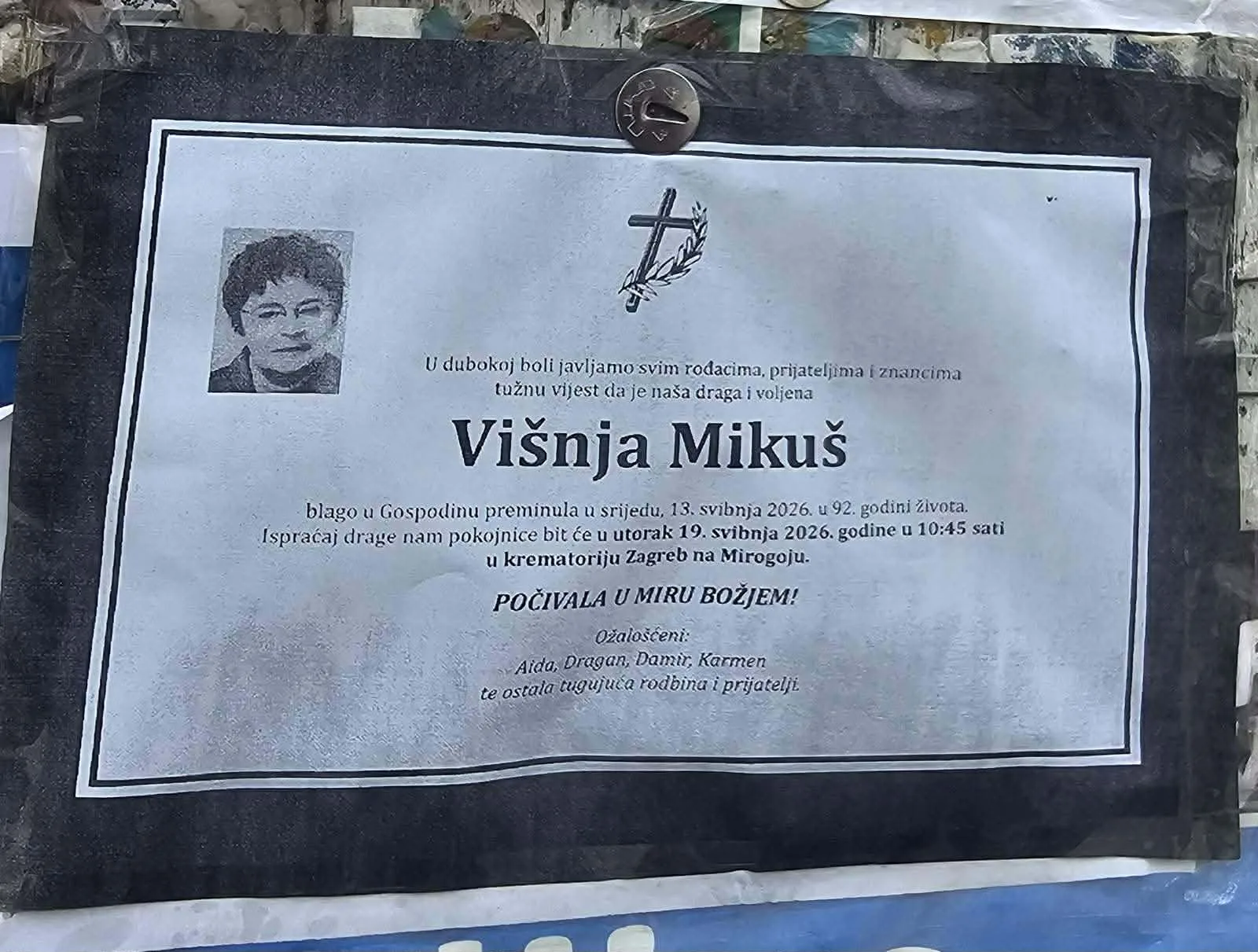 Preminula Višnja Mikuš