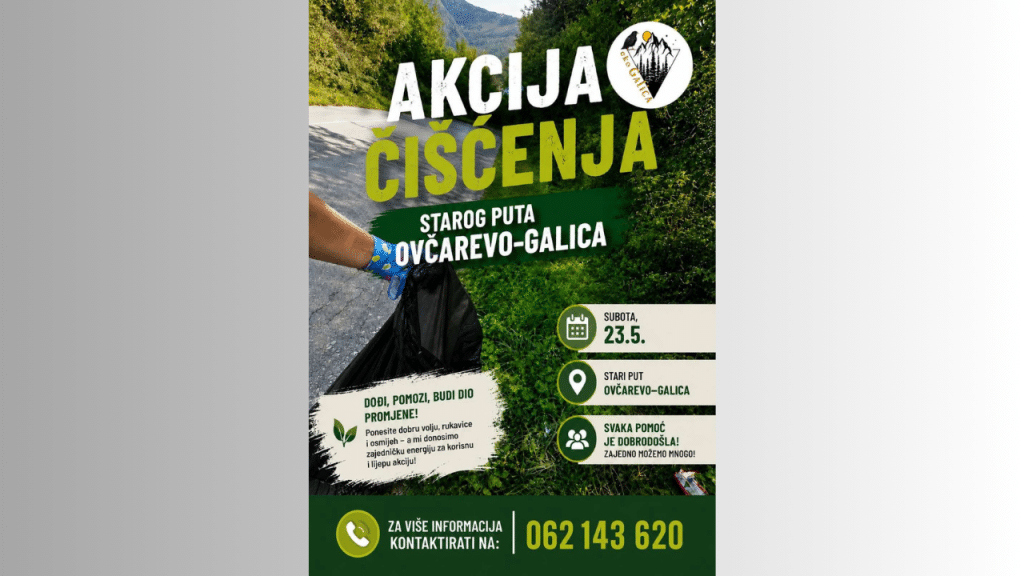 EKO Galica poziva građane na akciju čišćenja starog puta Ovčarevo – Galica