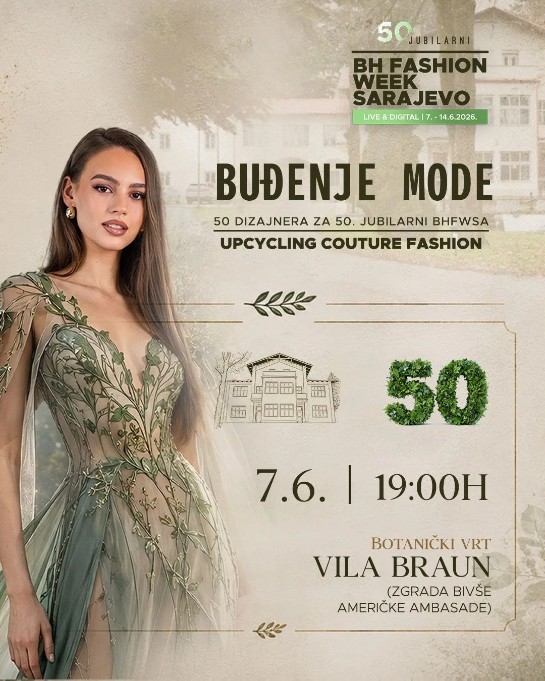 NAIDA VILIĆ, STUDENTICA UNIVERZITETA U TRAVNIKU NA 50. JUBILARNOM BH FASHION WEEK SARAJEVO