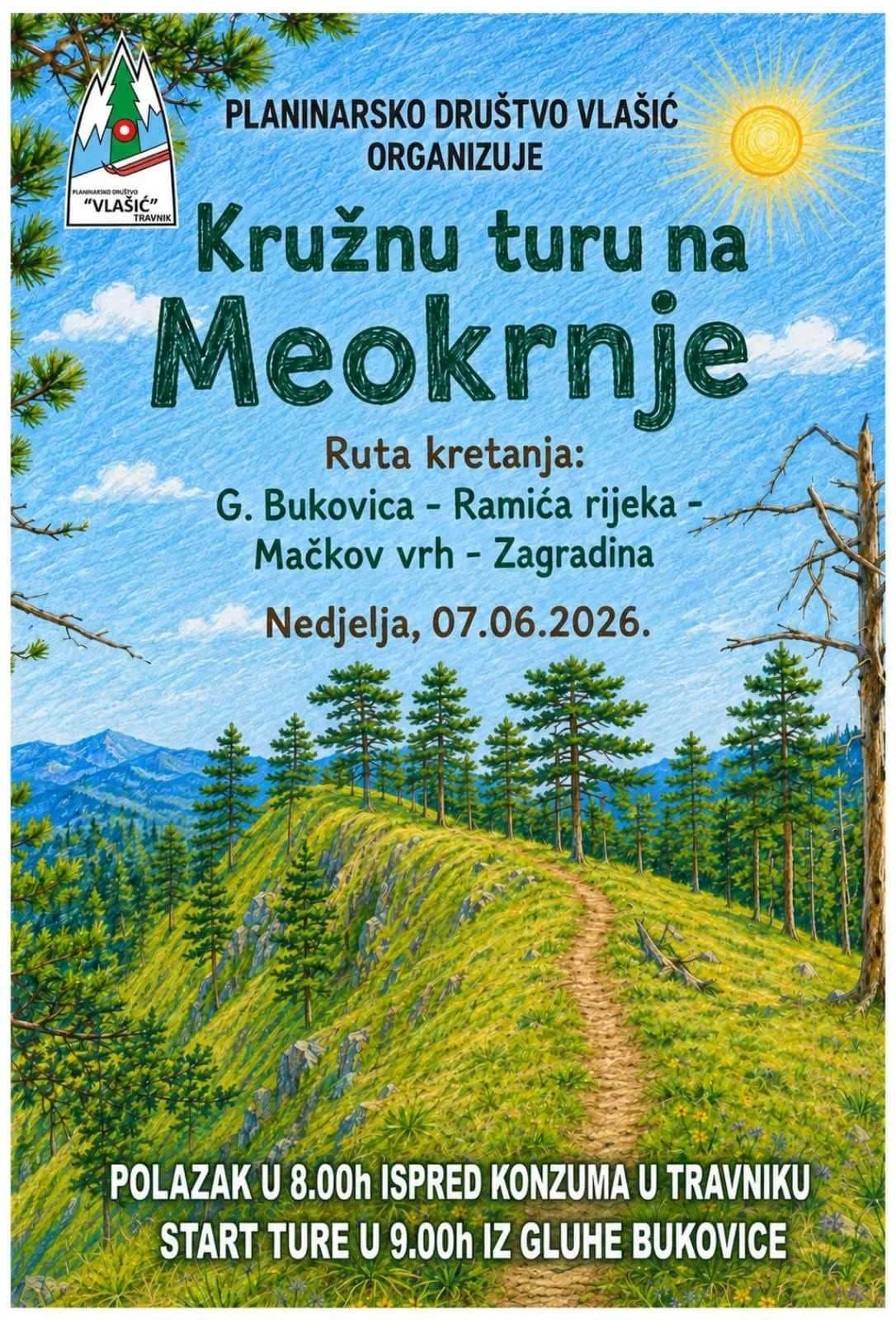 PD Vlašić/ U nedjelju kružna tura Meokrnje
