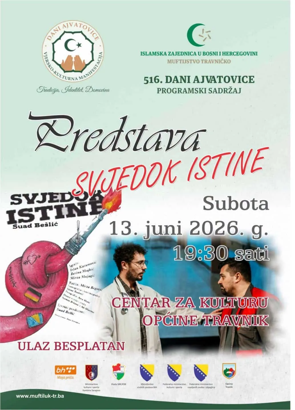 Predstava “Svjedok istine” 13. juna u Centru za kulturu