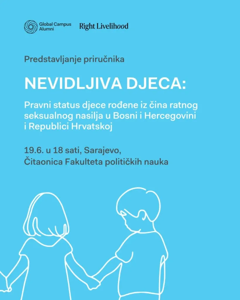 U petak u Sarajevu predstavljanje priručnika “Nevidljiva djeca: Pravni status djece rođene iz čina ratnog seksualnog nasilja u Bosni i Hercegovini i Republici Hrvatskoj”