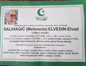 Preminuo Elvedin Salihagić