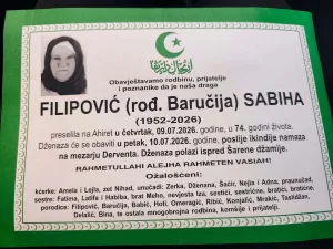 Preminula Sabiha Filipović