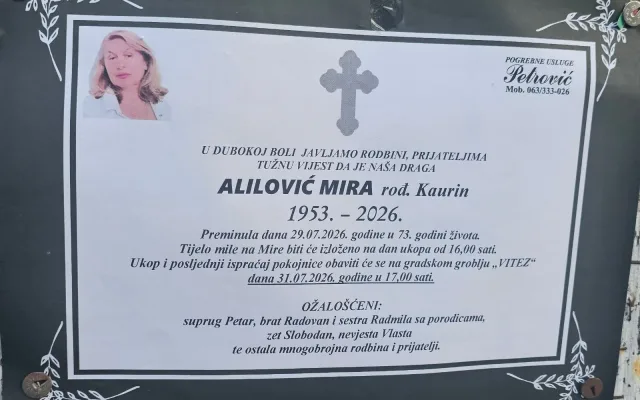 ALILOVIĆ MIRA rod. Kaurin