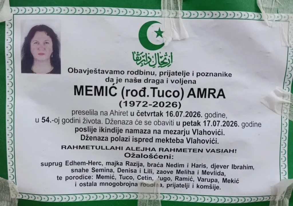 MEMIĆ (rođ. Tuco) AMRA