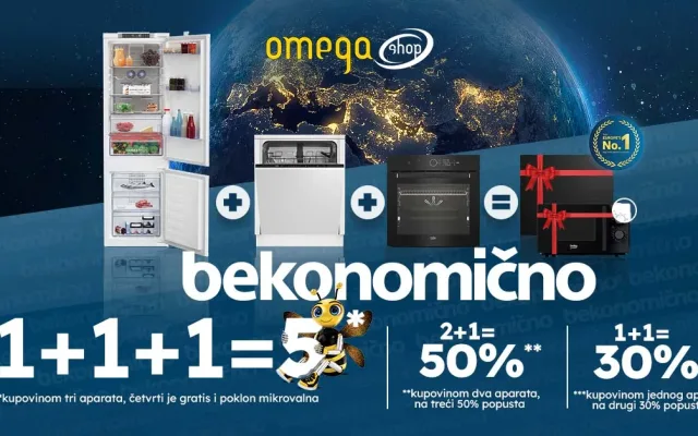 BEKOnomično u Omega shop: složite svoj Beko paket i ostvarite velike uštede